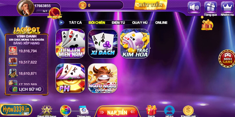Game bài HYTW3339 với giao diện hấp dẫn